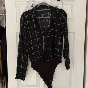 Black and White Checkered Bodysuit